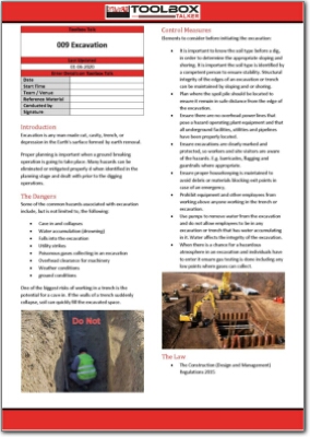 excavation toolbox talk