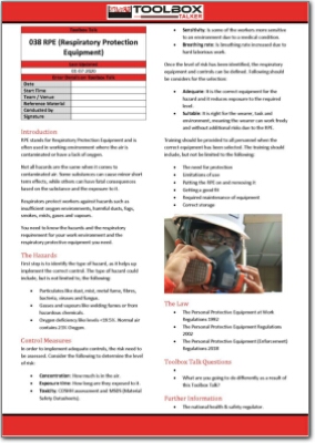 rpe toolbox talk