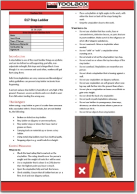 step ladder toolbox talk