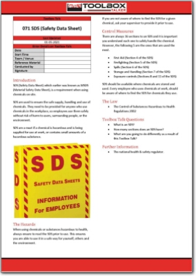 sds toolbox talk